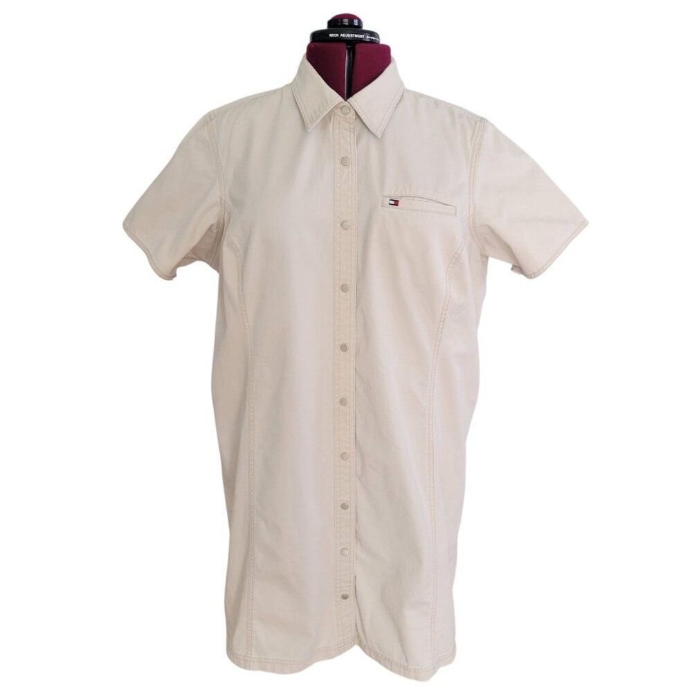 Tommy Hilfiger Short Sleeve Button-Up Denim Dress (Size 20)